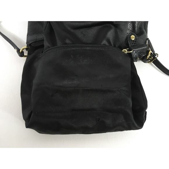 Coach Ashley Women’s Black Pebbled Leather Snake Embossed Medium Crossbody - Picture 10 of 12